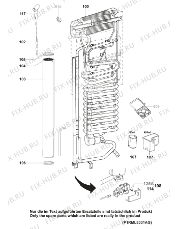 Взрыв-схема холодильника Domeos RML9335 - Схема узла Cooling generator